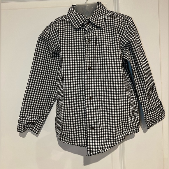 Carter's Other - Carter's Checkered Black and White Button Down Shirt